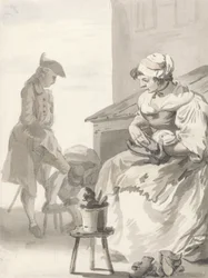 Les cris de Londres : Nettoyeur de chaussures, c.1759